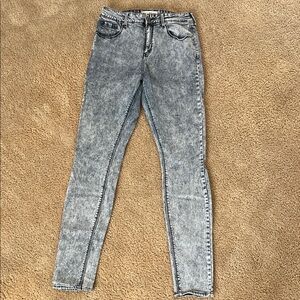 Stylish Women's Acid Wash Skinny Jeans